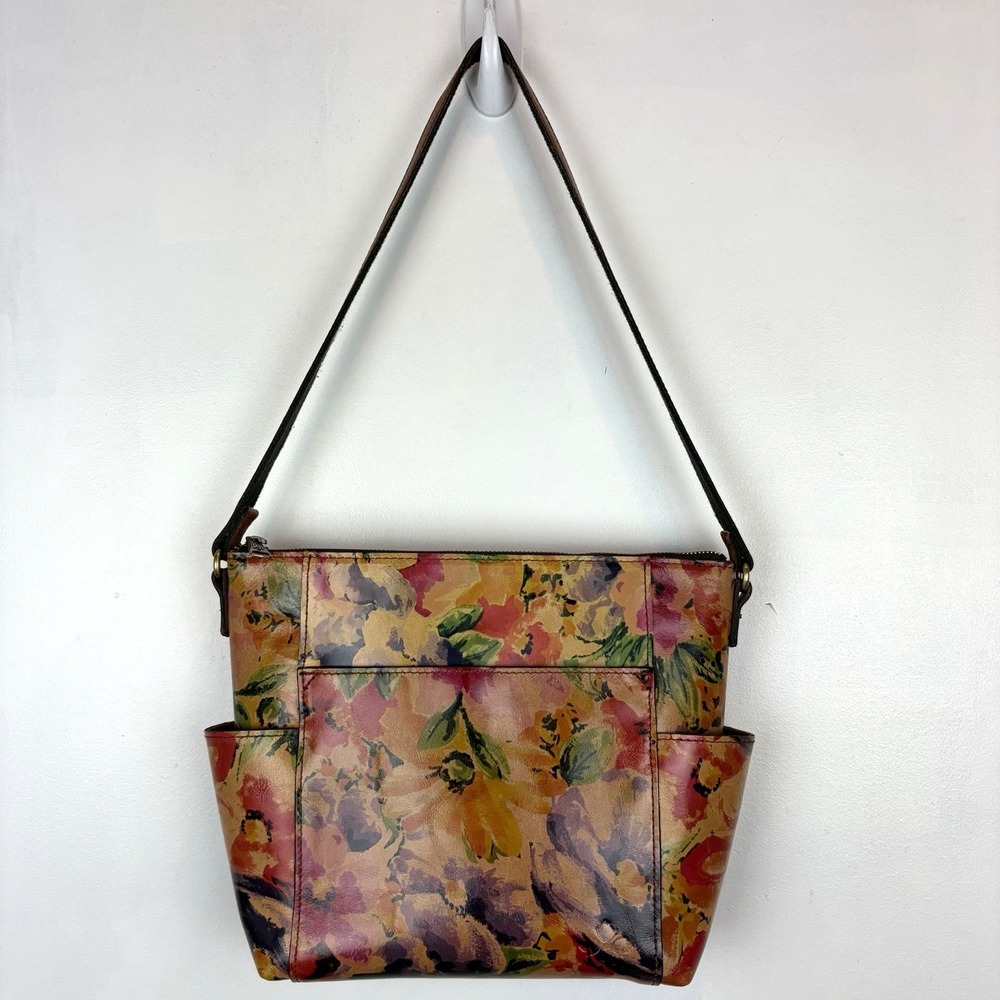 PatriIcia Nash Aveley Rainforest Genuine Leather Crossbody Bag Read